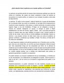 ¿Qué relación tiene la película con el poder político en Colombia?