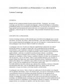 CONCEPTUALIZANDO LA PEDAGOGÍA Y LA EDUCACIÓN