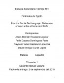 Practica Social Del Lenguaje: Elabora un ensayo sobre el tema de interés