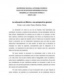 La educación en México, una perspectiva general