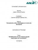 Identificación de una creencia popular relacionada con tu profesión