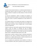 ESTADO Y ESPERANZA DE LA EDUCACIÓN EN MEXICO 2011