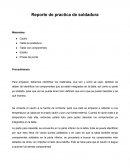 Reporte de practica de soldadura