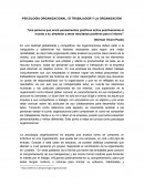 PSICOLOGÍA ORGANIZACIONAL: El TRABAJADOR Y LA ORGANIZACIÓN