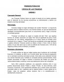 FINANZAS PÚBLICAS CIENCIA DE LAS FINANZAS