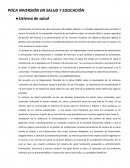 POCA INVERSIÓN EN SALUD Y EDUCACIÓN