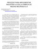 PROCESO PARA IMPLEMENTAR INDUSTRIA 4.0 EN LA FABRICA DE MEDIAS MECRISGA S.A