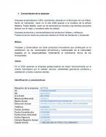 LACTEOS PROBIOTICOS SAN PEDRO LTDA. Página 1