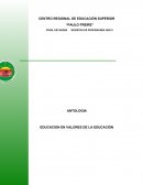 EDUCACION EN VALORES DE LA EDUCACIÓN