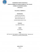METODOS DE TRATAMIENTO Y DISPOSICION FINAL: Tratamiento de Residuos de la Industria de Balanceados