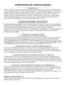 SUPERVIVENCIA DEL DERECHO ROMANO