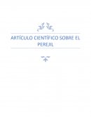 Artículo científico sobre el perejil