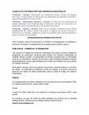 CANALES DE DISTRIBUCIÓN PARA EMPRESAS INDUSTRIALES