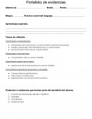 Portafolio de evidencias . Práctica social del lenguaje