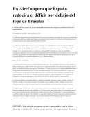 La Airef augura que España reducirá el déficit por debajo del tope de Bruselas