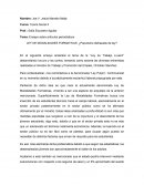 Ensayo sobre artículos periodísticos