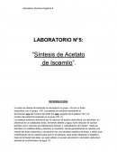 LABORATORIO N°5: “Síntesis de Acetato de Isoamilo”