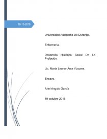 Lo que pienso lograr con mi profesión como enfermero. Página 1