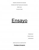 Ministerio del Poder Popular para la educación. Paradigma emergente