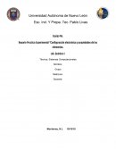 Reporte Practica Experimental “Configuración electrónica y propiedades de los elementos"