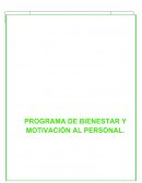 PROGRAMA DE MOTIVACION Y BIENESTAR PARA EL PERSONAL