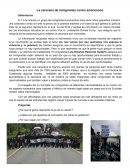 La caravana de inmigrantes centro americanos