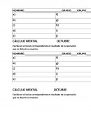 CALCULO MENTAL PARA PRIMARIA