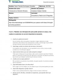 Encuentra tu pasión con 8 preguntas. Página 1