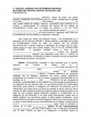 Diligencia de consignación de alimentos