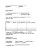 Cuestionario para apoyar el proceso de la entrevista inicial