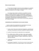 Características de la administración de los recursos humanos