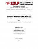 EVOLUCIÓN HISTORICA DEL DERECHO INTERNACIONAL PÚBLICO
