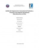 Análisis del Impacto de la Innovación de Productos y Procesos en los Ingresos de Empresas Manufactureras en Chile