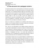La mala educación de la pedagogía moderna