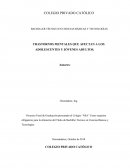 TRASTORNOS MENTALES QUE AFECTAN A LOS ADOLESCENTES Y JÓVENES ADULTOS