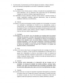 MATERIAS correspondientes a cada ciencia. Página 1