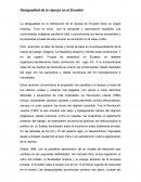 Desigualdas de la riqueza en Ecuador