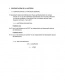 Verificación de hipótesis. El desempeño laboral del bibliotecario