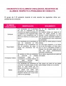 DIAGNOSTICO DE ALUMNOS CANALIZADOS, REGISTROS DE ALUMNOS RESPECTO A PROBLEMAS DE CONDUCTA