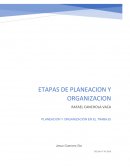 Planeacion y Organizacion en mi trabajo