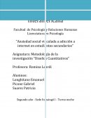 Ansiedad social vinculada a adicción a internet en estudiantes secundarios