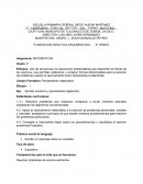 Planeacion argumentada. Asignatura: MATEMATICAS