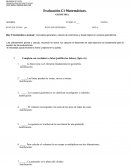 Evaluación C1 Matemáticas. GEOMETRIA s/r