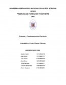 Fuentes y Fundamentos del Currículo