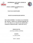 NIVEL SOCIO-ECONÓMICO Y CULTURAL DE LOS PACIENTES QUE ASISTEN A CONSULTA DE PRÓTESIS REMOVIBLE