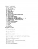 Procesos de Vino uva