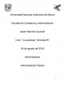 Libro: “La paradoja” Actividad #1