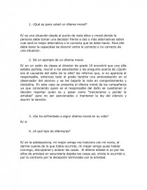 ¿Qué es para usted un dilema moral?. Página 1