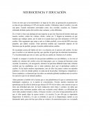 Neurociencia y educación