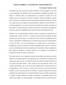 ENSAYO SOBRE “LA ESCRITURA TRANSPARENTE”